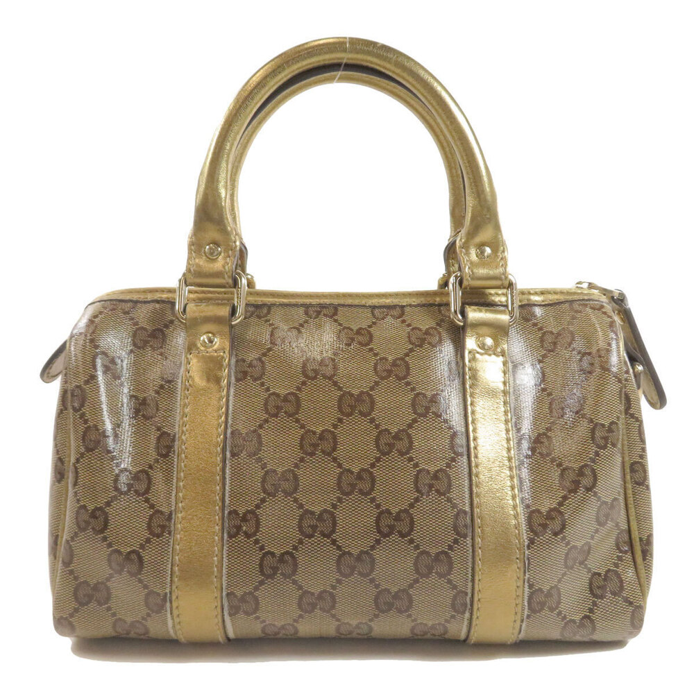 Gucci GG Canvas Handbag Leather Boston